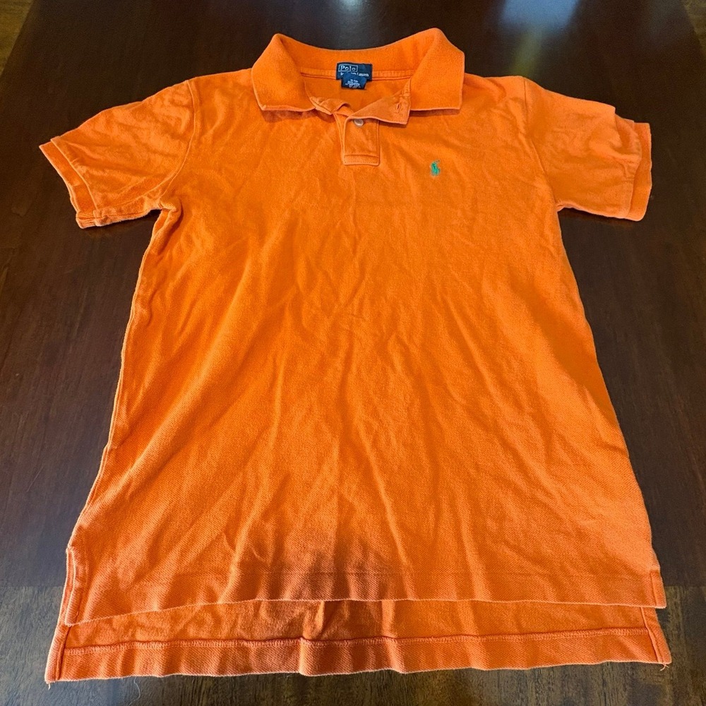 Polo Ralph Lauren Orange Big Pony Polo Shirt Youth M 12/14‎